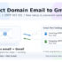 Laptop displaying Gmail inbox with a business domain email account configured using POP3 and SMTP settings.